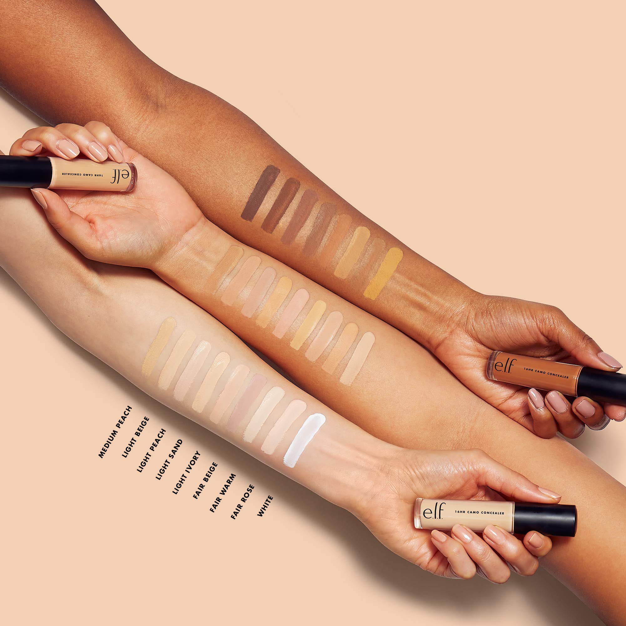 e.l.f. 16HR Camo Concealer Rich Ebony matte finish reduces shine