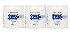 E45 Dermatological Cream jar for daily moisture and dry skin care.