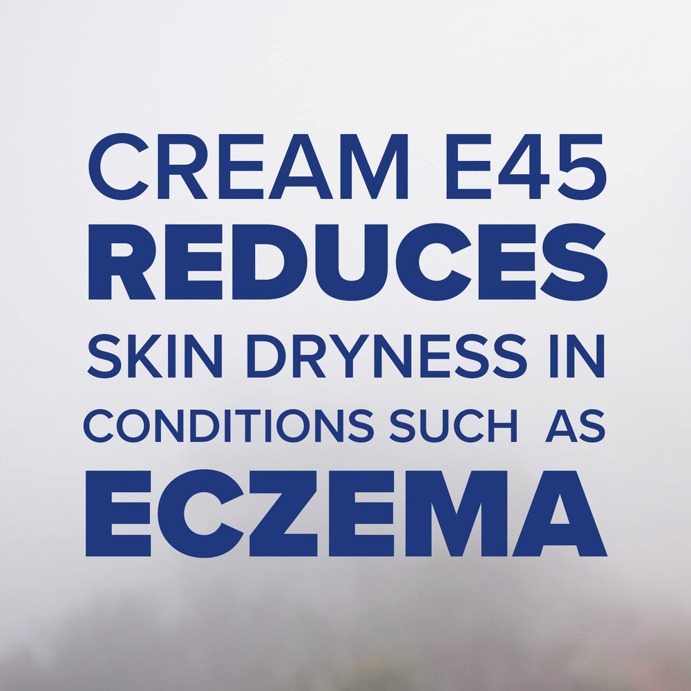 E45 moisturiser applied to the face for gentle moisture.