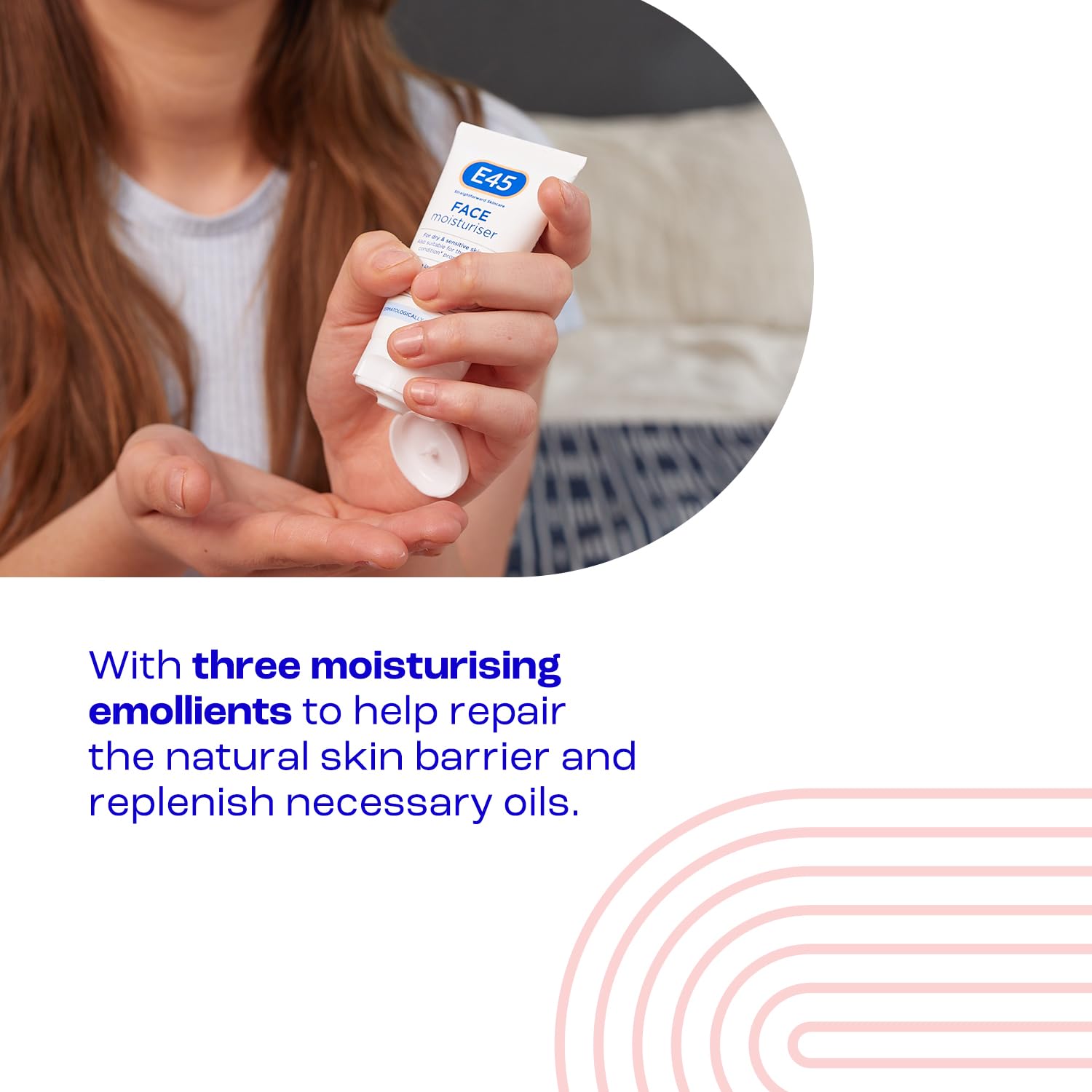 E45 three 50 g tubes illustrate regular, long-term use.
