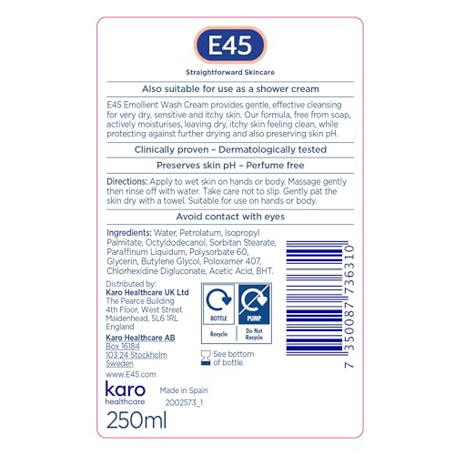 E45 family-use concept in shower communicates versatile care for all.