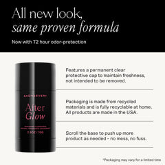 Application shot of Each and Every aluminum-free deodorant with smooth glide.
