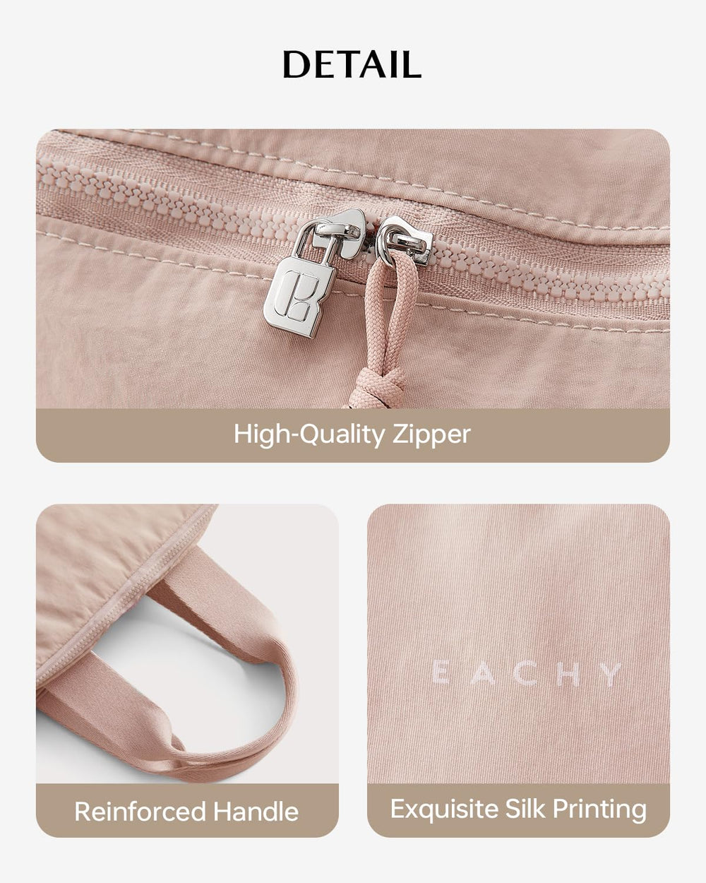 EACHY durable interior is stain-resistant and easy to wipe clean after use