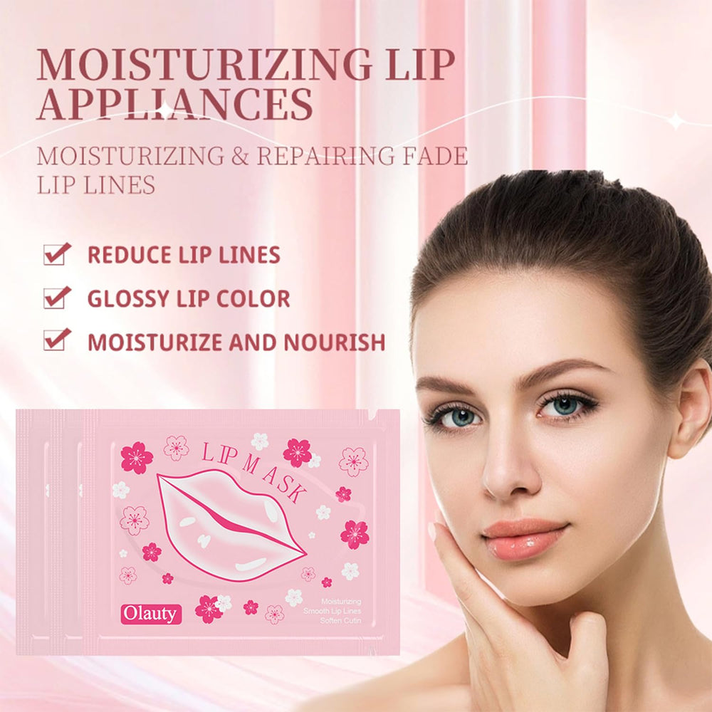 Eakroo crystal lip mask and gold eye mask set packaging image.