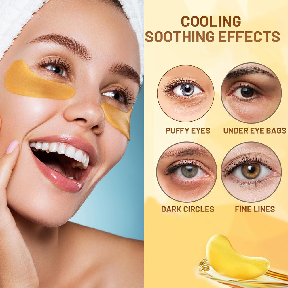 Eakroo eye mask 24K gold closeup for refreshed eyes