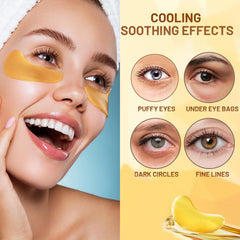 Eakroo eye mask 24K gold closeup for refreshed eyes