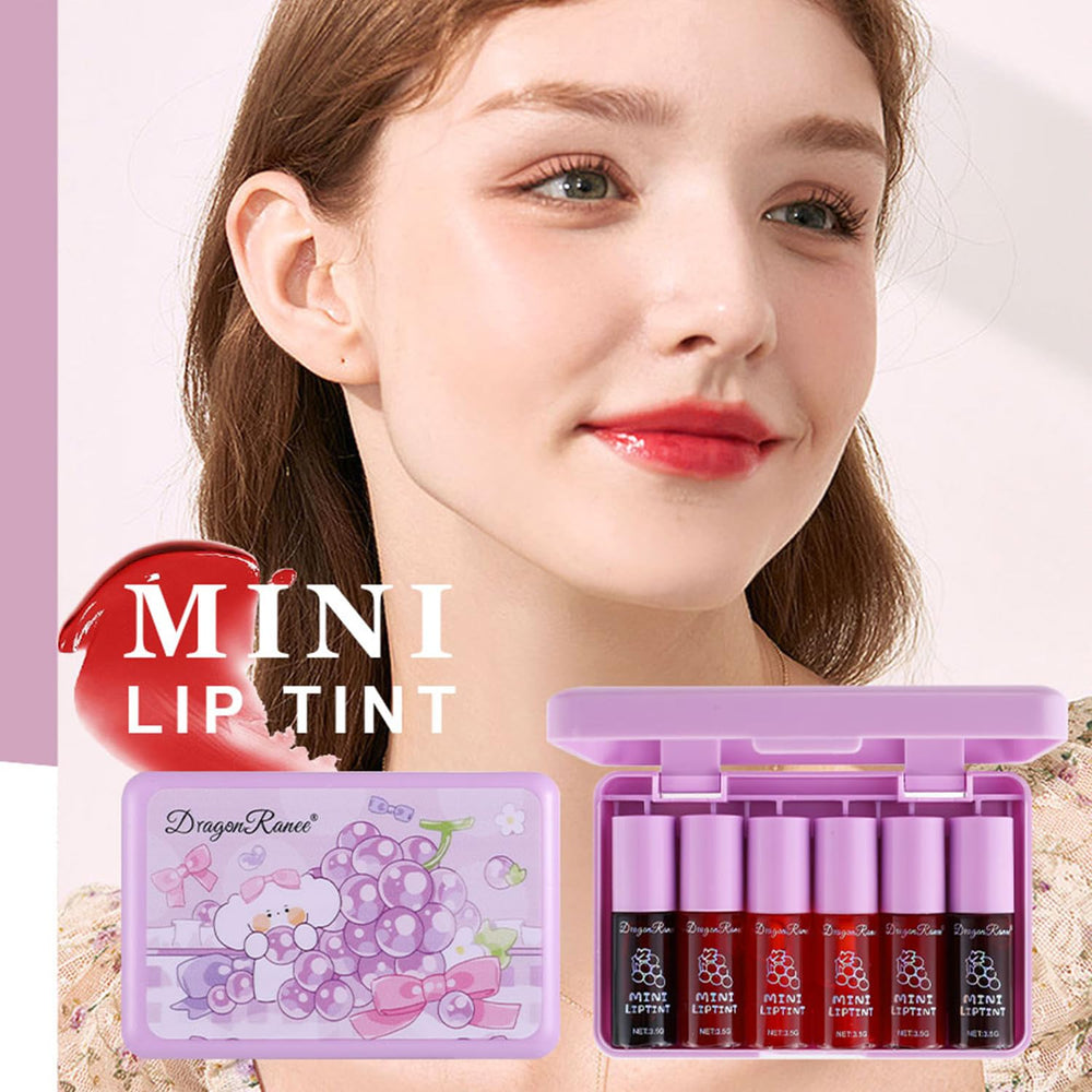 Eakroo Grapes Lip Tint lip swatches displaying vivid long-lasting pigment