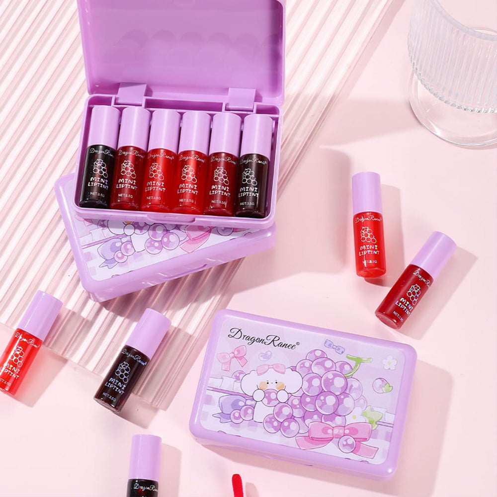 Eakroo Grapes Lip Tint mini bottle closeup with sleek design