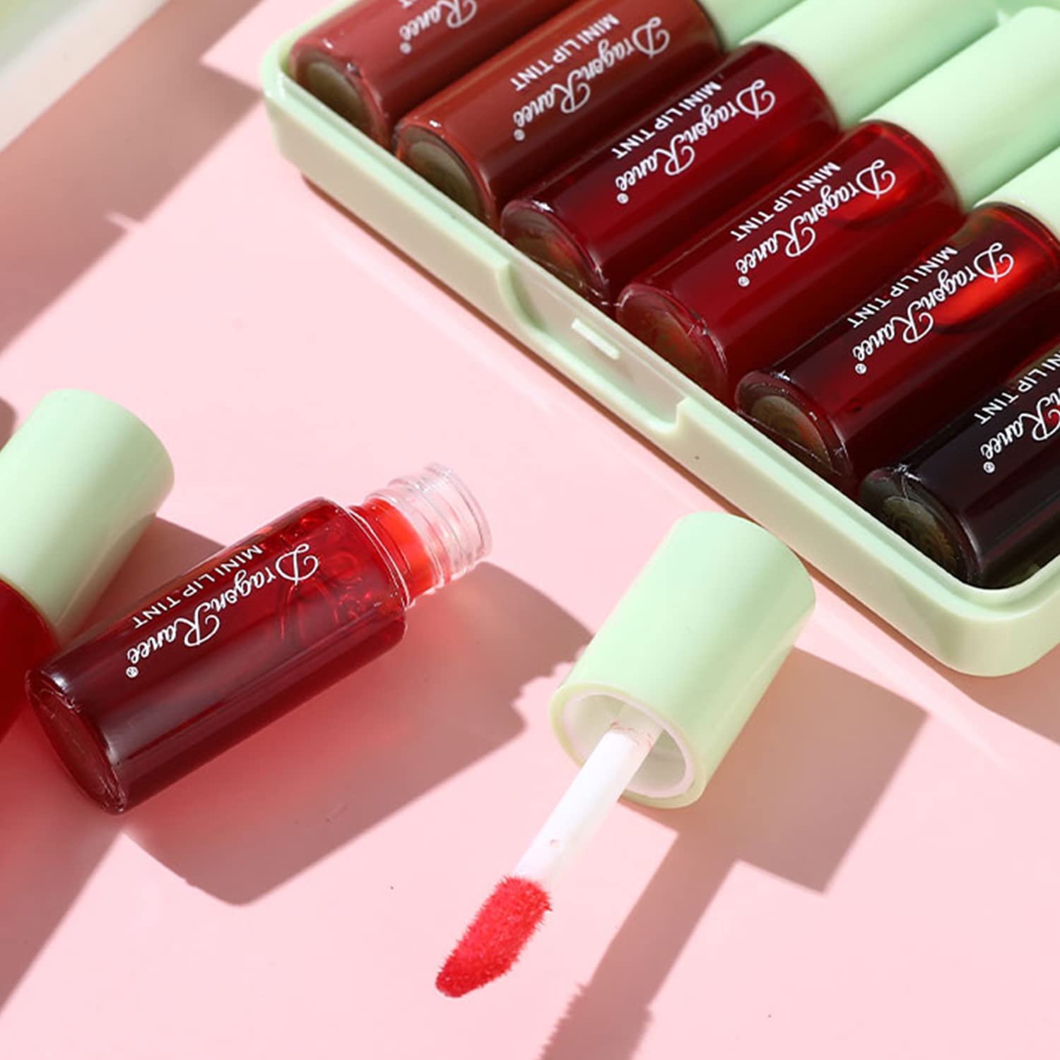 Eakroo lip tint color swatches display rich pigments for varied looks.