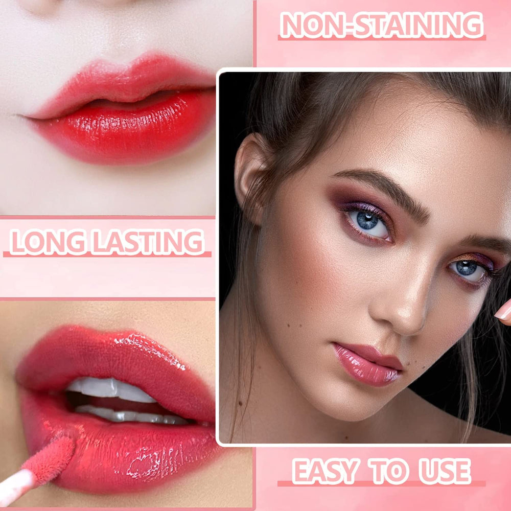Eakroo lip tint on lips demonstrates smooth application and color depth.
