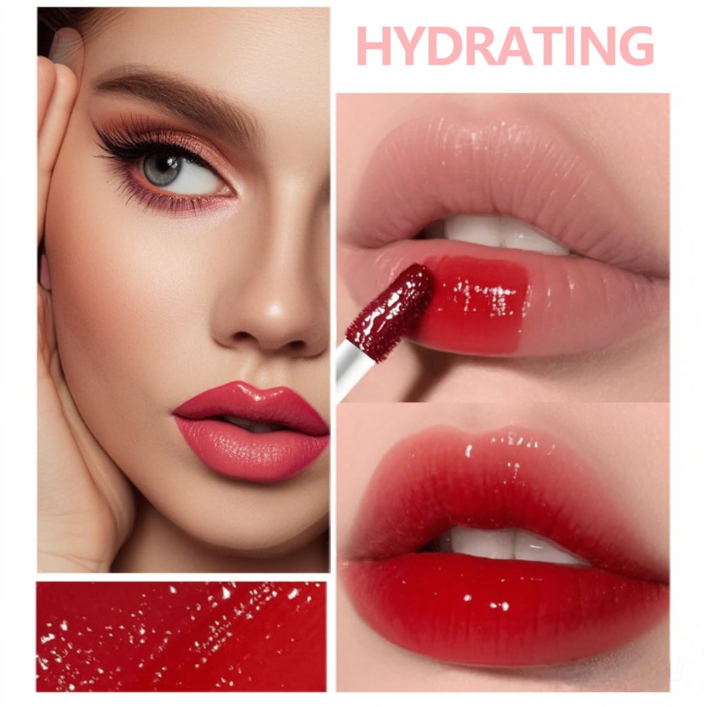 Eakroo lip tint rose swatch highlights smooth, long-wearing color.