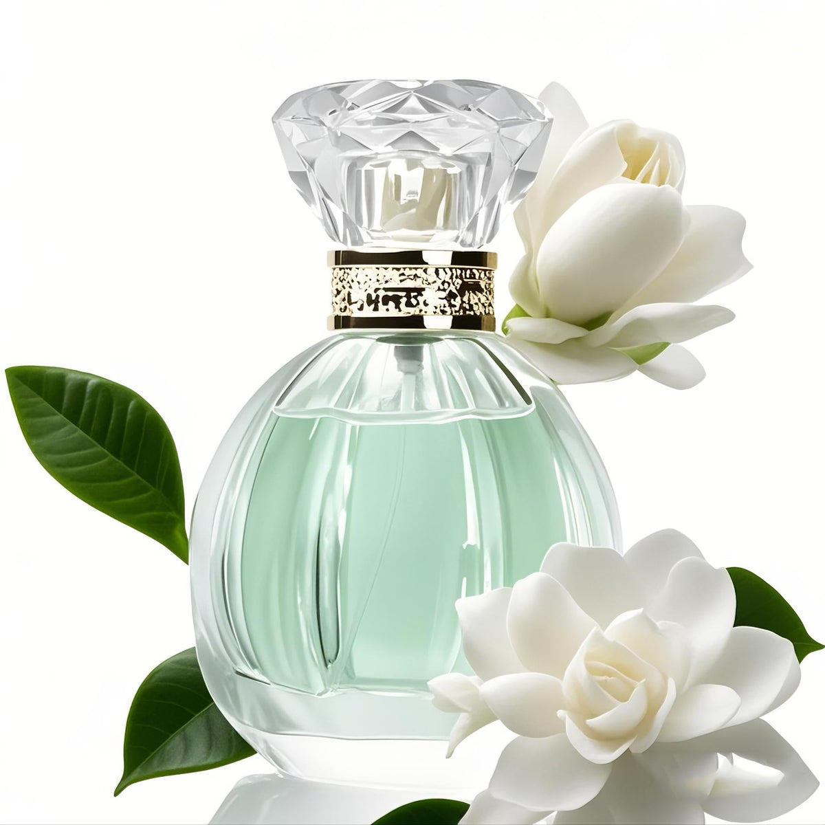 Eamecl Gardenia EDP bottle on dresser for everyday freshness