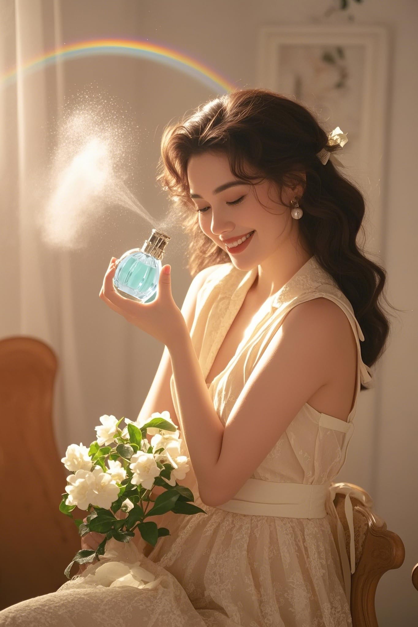 Close-up of Eamecl Gardenia EDP cap highlighting premium fragrance quality