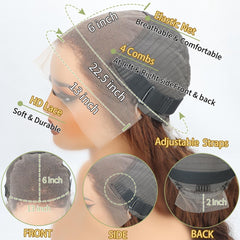 EAOIS lace detail on 32-inch wig showing breathable Swiss lace and skin blend