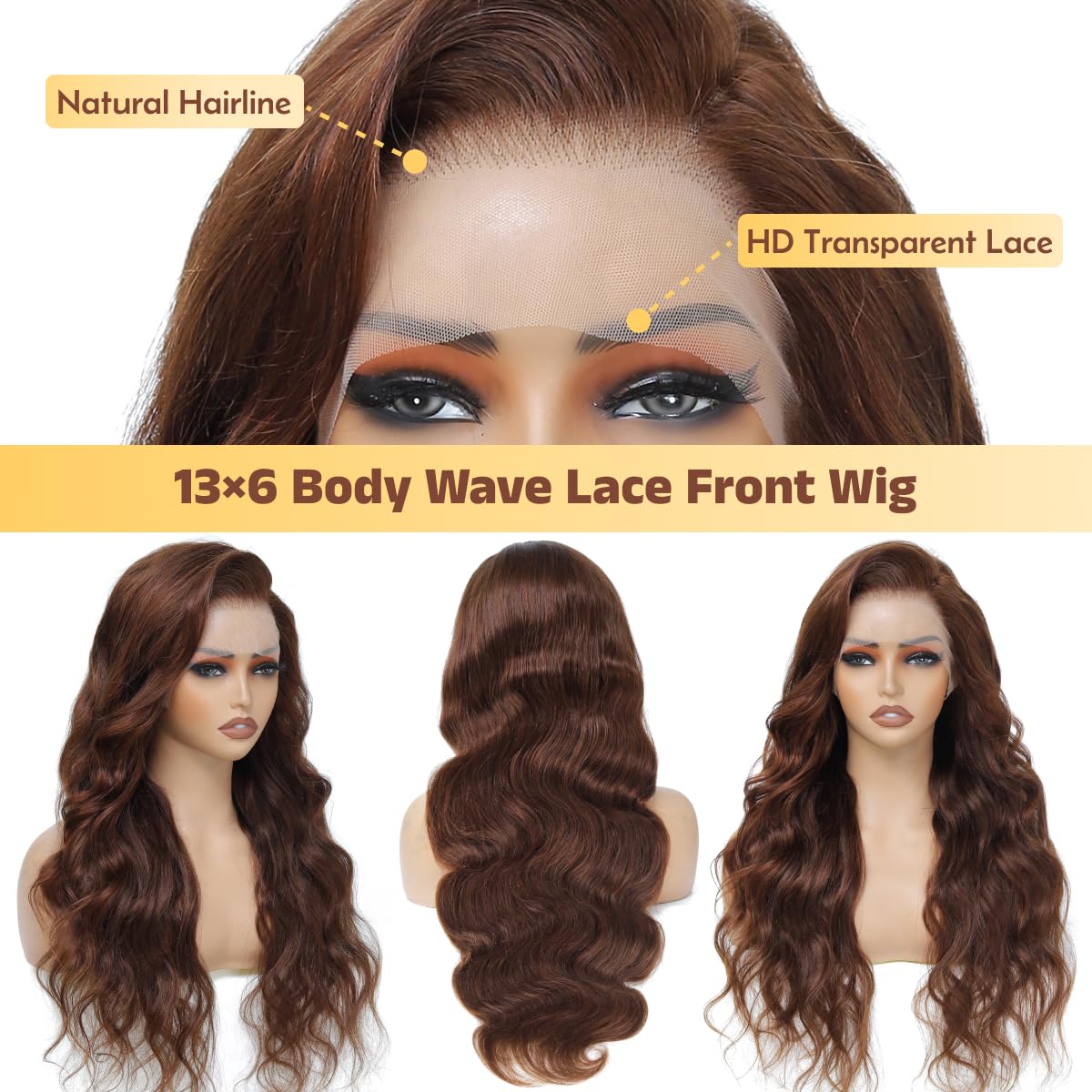 EAOIS 32-inch wig styled in various looks to demonstrate versatility
