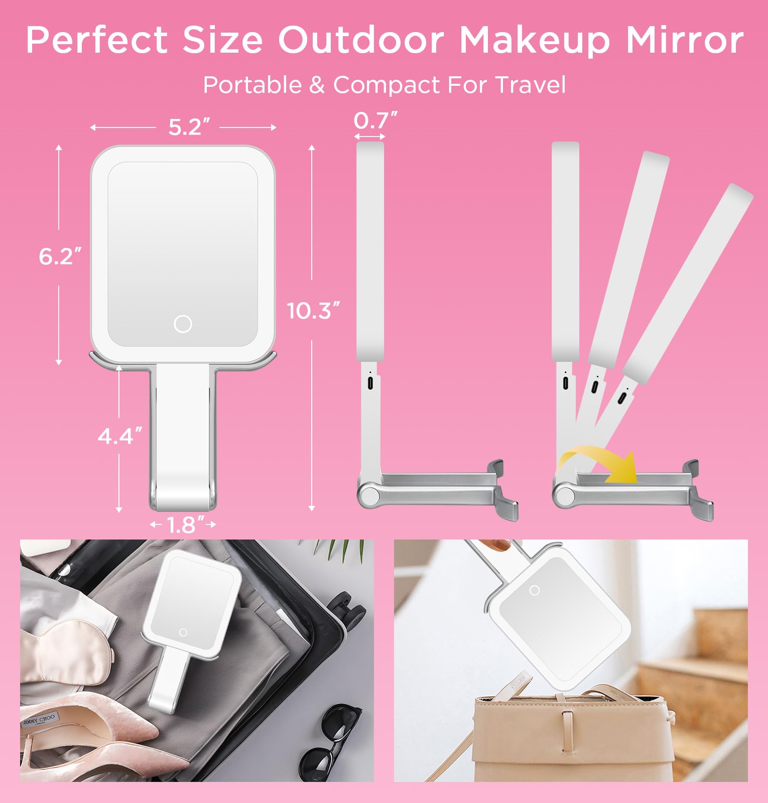 EAONE mirror suitable for desktop and bathroom setups