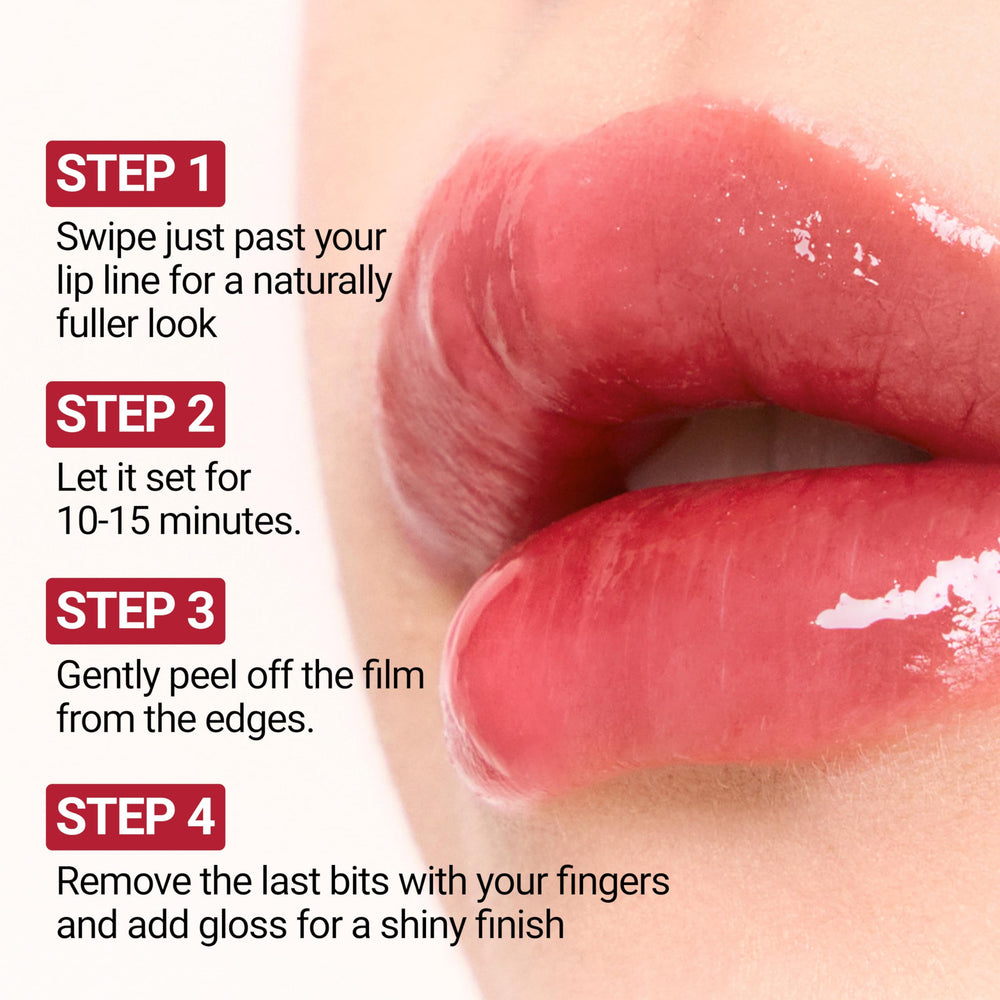 Earlyance transfer-proof film layer keeps lip color off masks, cups, and fabrics.