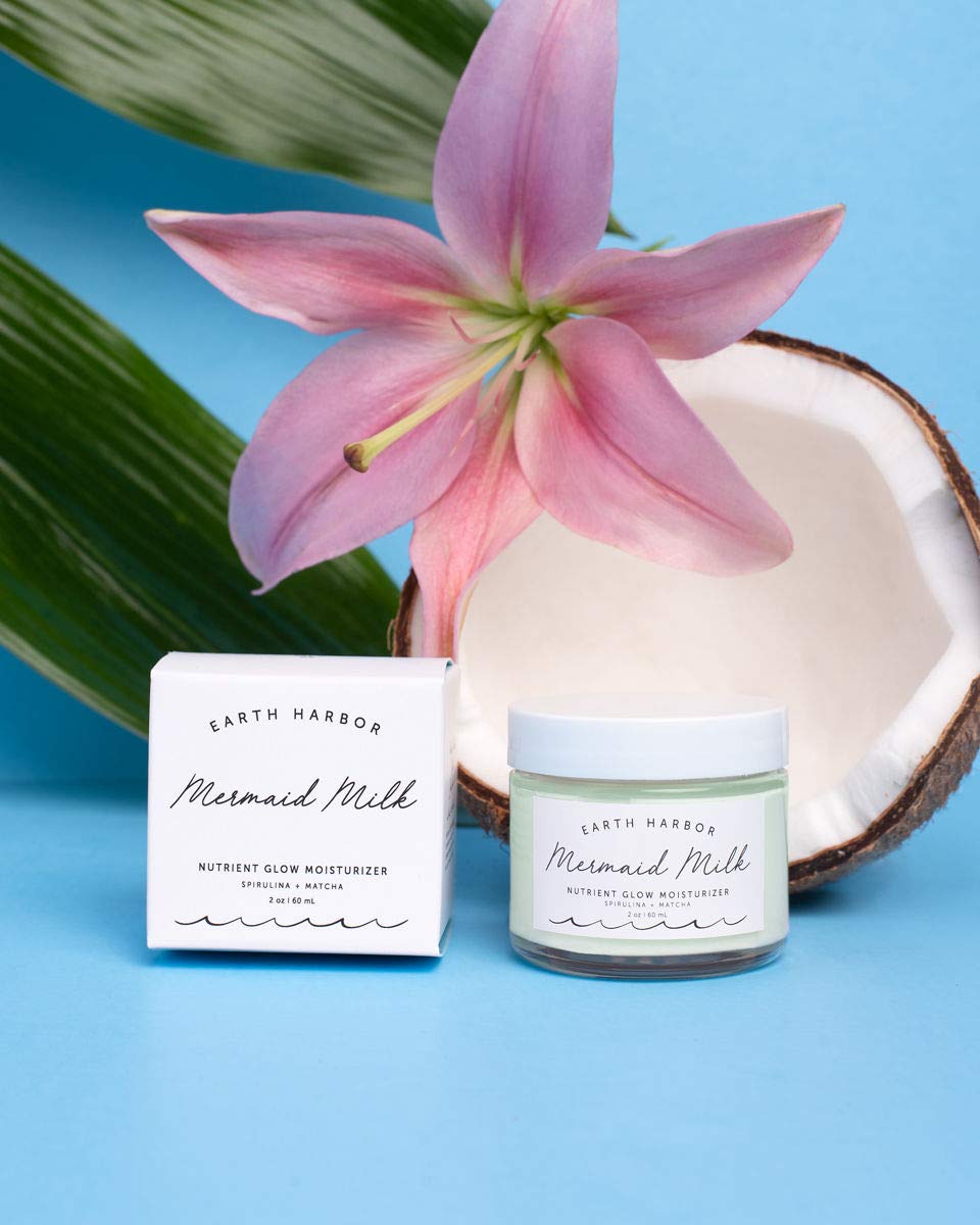 Eco-friendly Mermaid Milk packaging emphasizing sustainable, vegan standards