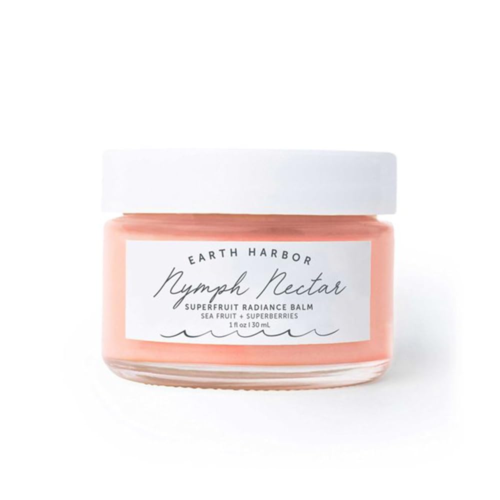 Earth Harbor NYMPH NECTAR radiance balm jar close-up for deep hydration