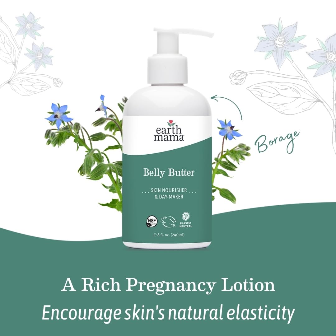 Earth Mama Belly Butter fragrance-free formula for sensitive skin.