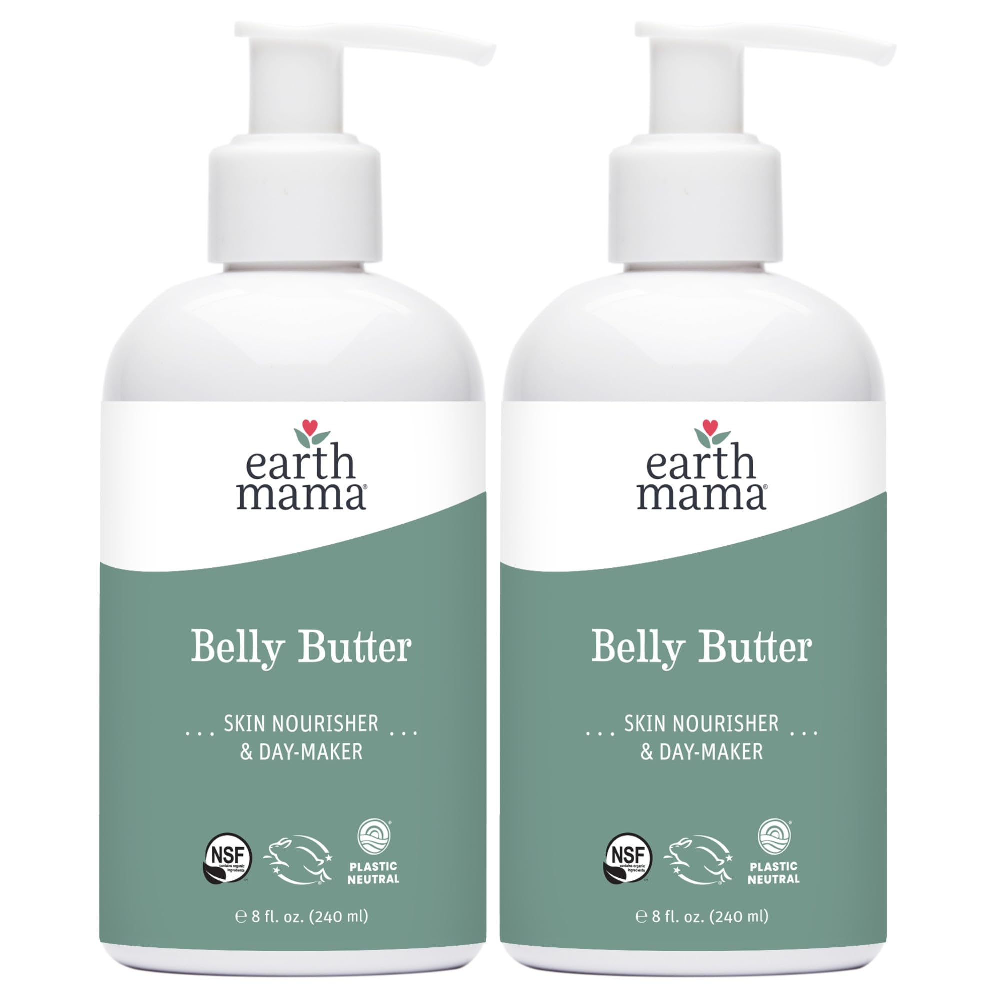 Earth Mama Belly Butter jar close-up showing rich texture for dry, stretching skin.