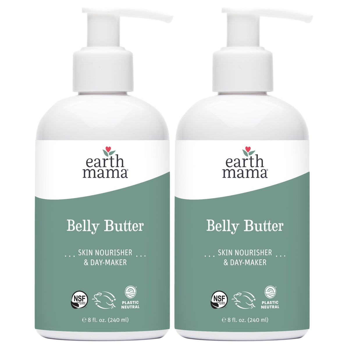 Earth Mama Belly Butter jar close-up showing rich texture for dry, stretching skin.