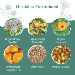 Earth Mama Belly Oil ingredients: borage and jojoba soften skin
