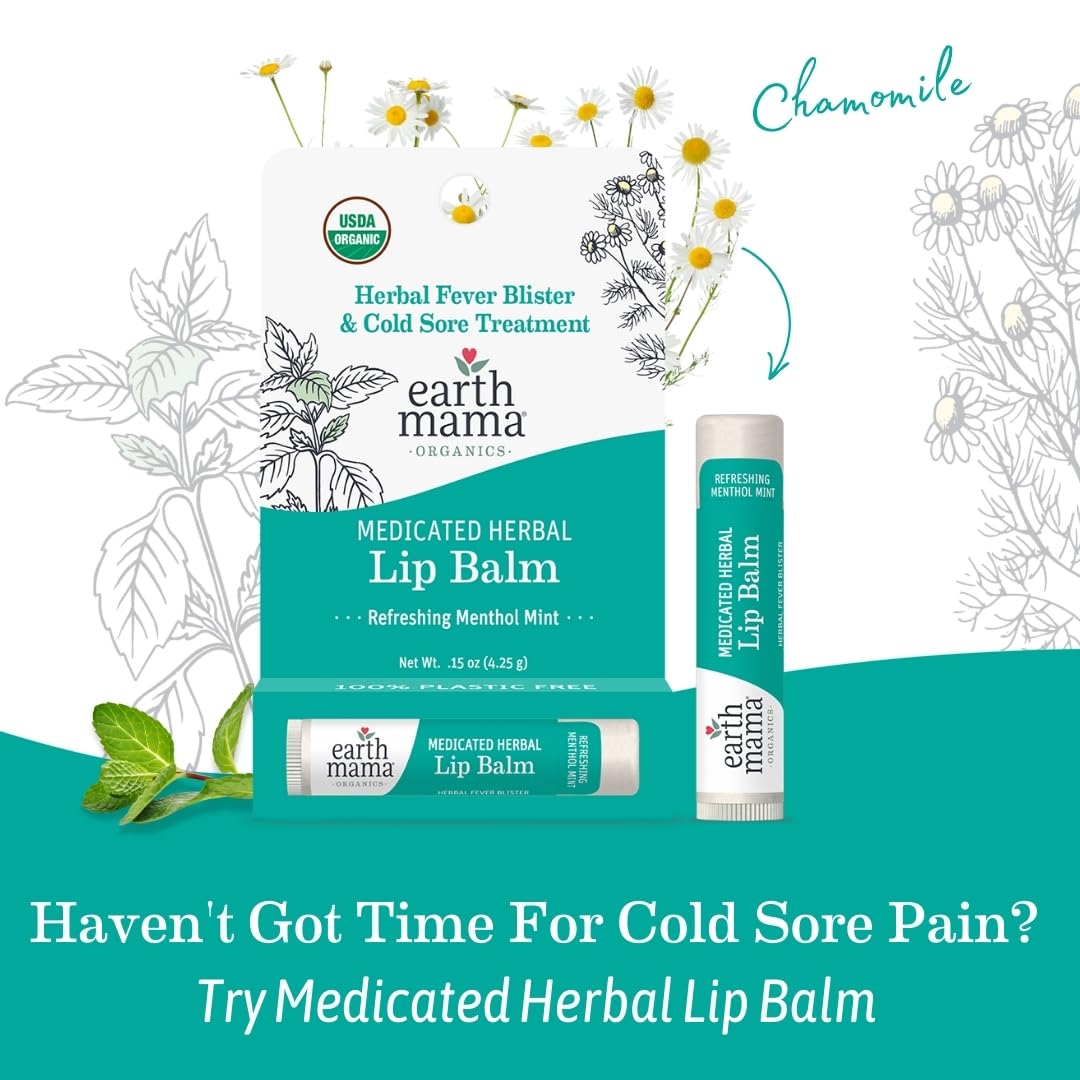 Earth Mama four-pack display ready for family lip care