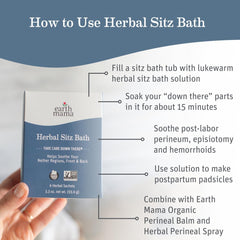 Brewing a herbal sitz bath solution with Earth Mama for soothing comfort.