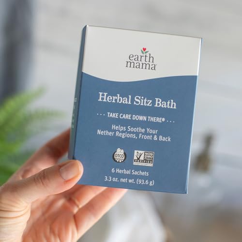 Calm, soothed skin after Earth Mama sitz bath treatment.
