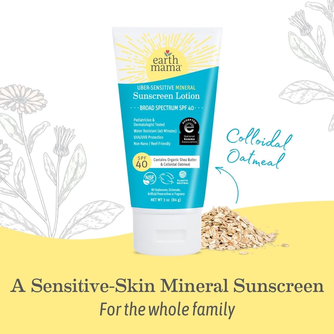 Earth Mama Uber-Sensitive Sunscreen Lotion NEA Seal and Leaping Bunny certified
