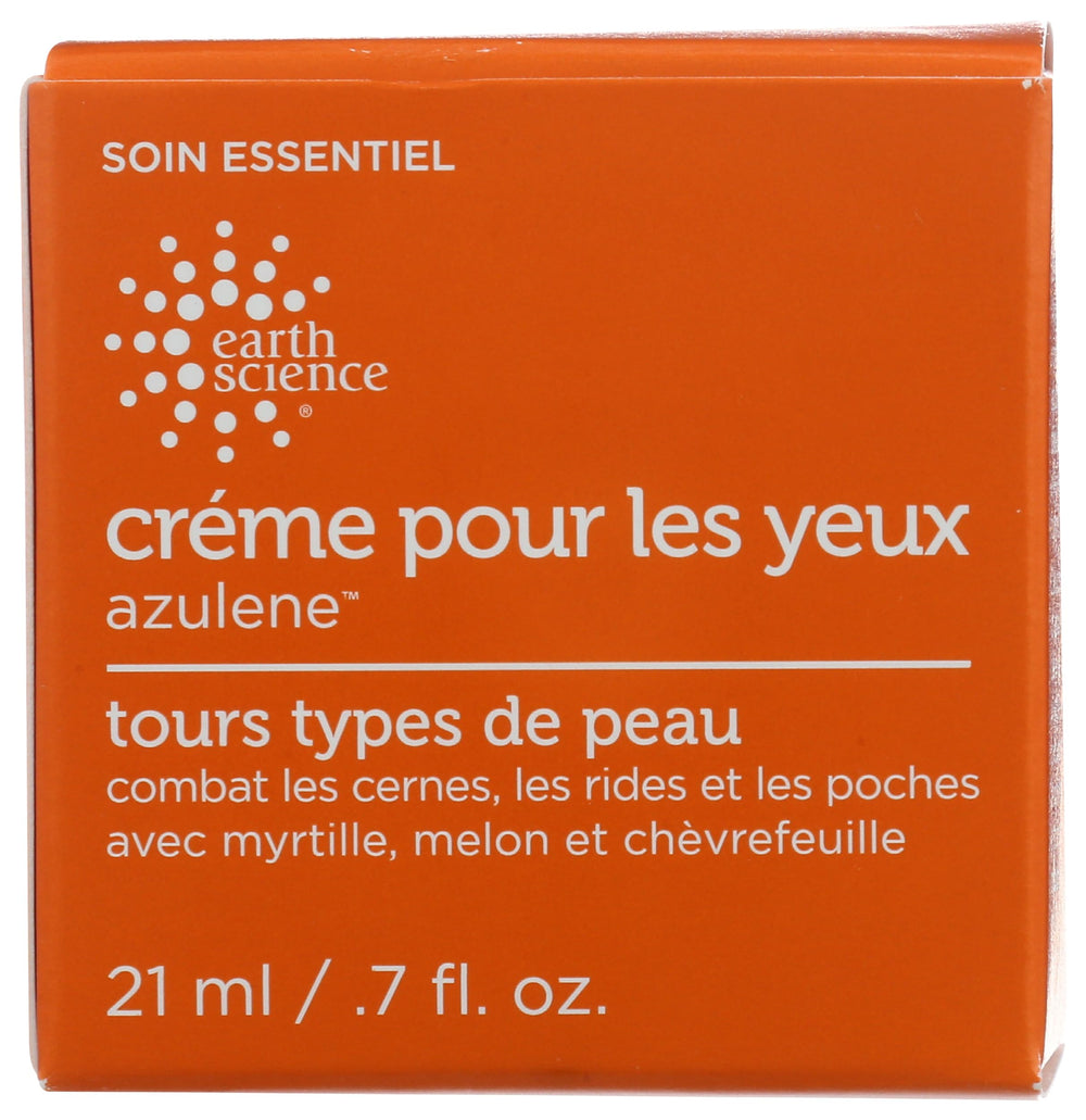 Earth Science Azulene Eye Cream texture close-up showing lightweight moisture