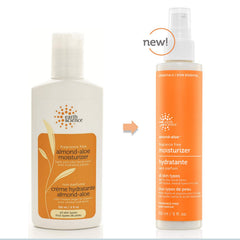 Earth Science fragrance-free almond-aloe moisturizer texture demonstrates quick absorption