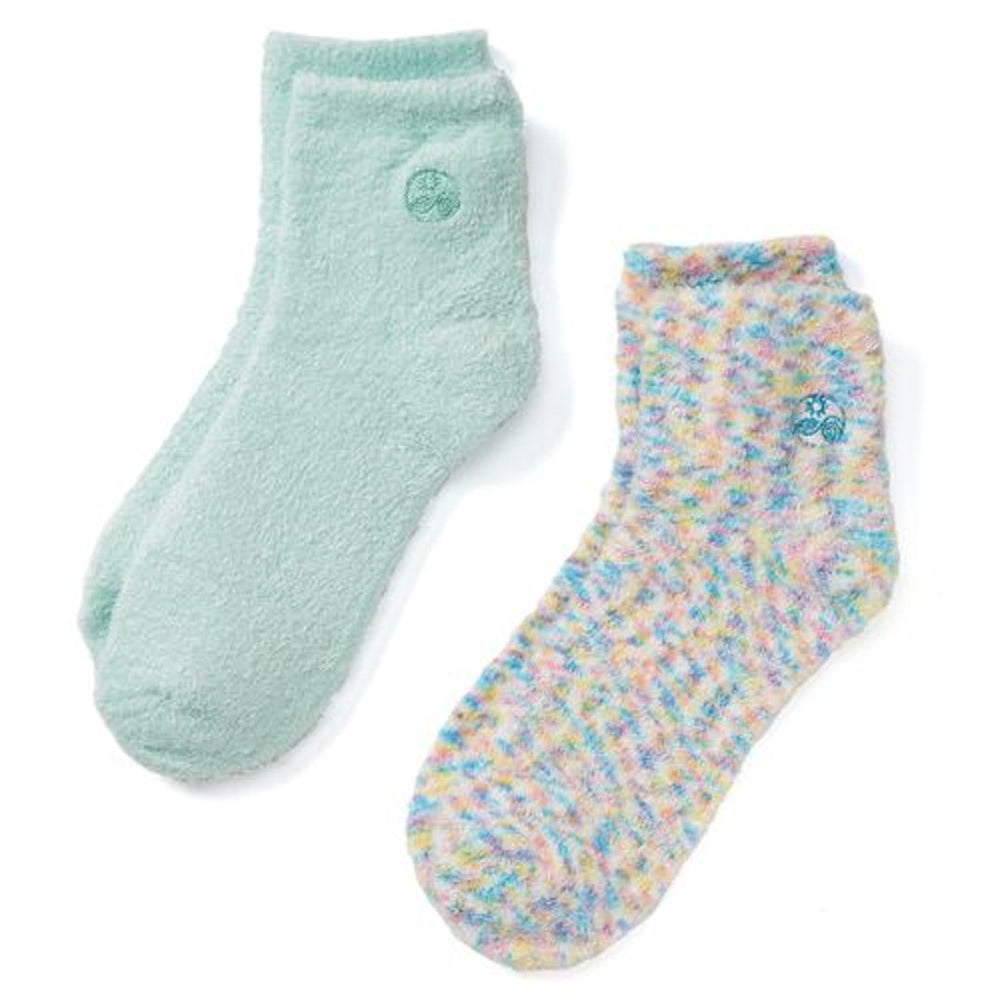 Earth Therapeutics Aloe Socks multi-colored pair, soothing overnight foot care