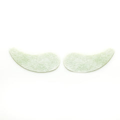 Patch applied under eye delivering hydrated, refreshed skin.