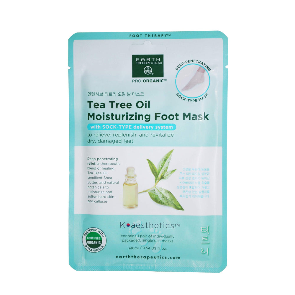 Earth Therapeutics Tea Tree Oil Foot Mask serum close-up for hydration