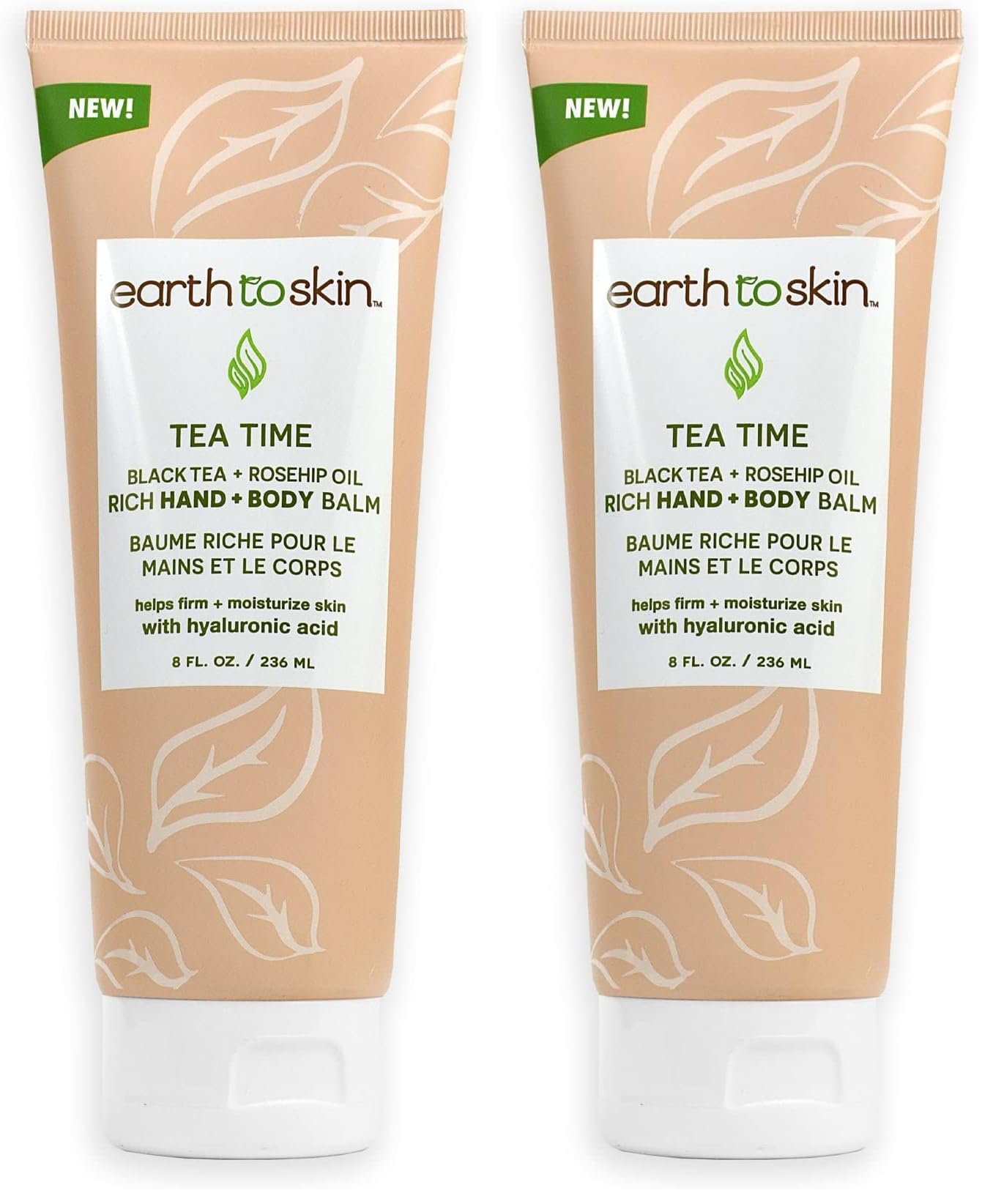 Earth To Skin balm 2-pack front view showing rich hydration for dry skin.