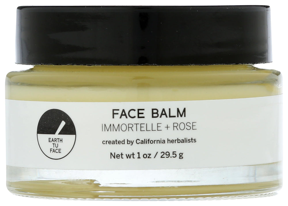 Earth Tu Face Immortelle and Rose Face Balm bottle for daily hydration