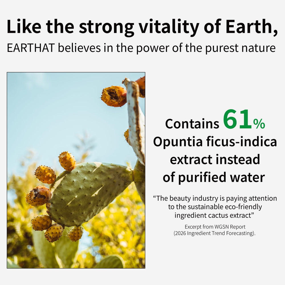 EARTHAT Panthenol Cream barrier care close-up suggests strengthened skin resilience.