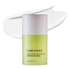 EARTHAT Panthenol Cream bottle with airless pump for clean, easy daily hydration.