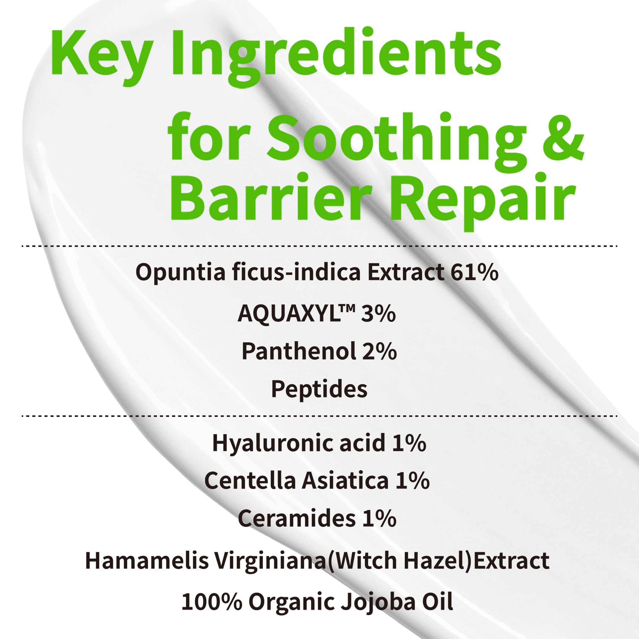EARTHAT Panthenol Cream smooth finish shown as the lightweight texture absorbs quickly.