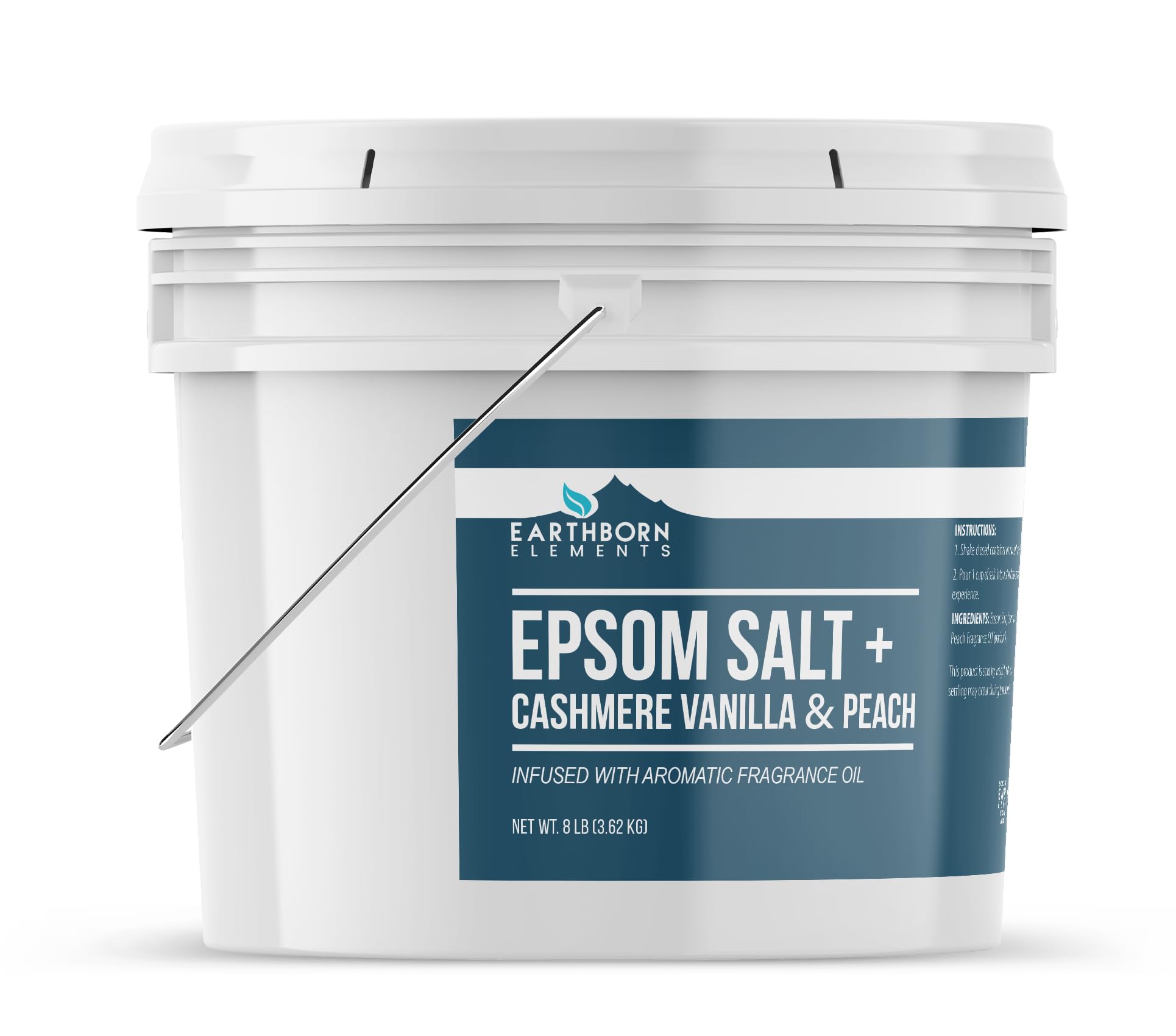 Earthborn Elements salts dissolve quickly in warm water for a relaxing soak.