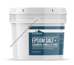 Earthborn Elements salts dissolve quickly in warm water for a relaxing soak.