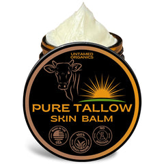 Earthborn Organics Untamed Tallow jar front showing pure two-ingredient balm for sensitive skin.
