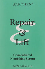Close-up of Earthen Repair and Lift ingredients highlight peptide blend.