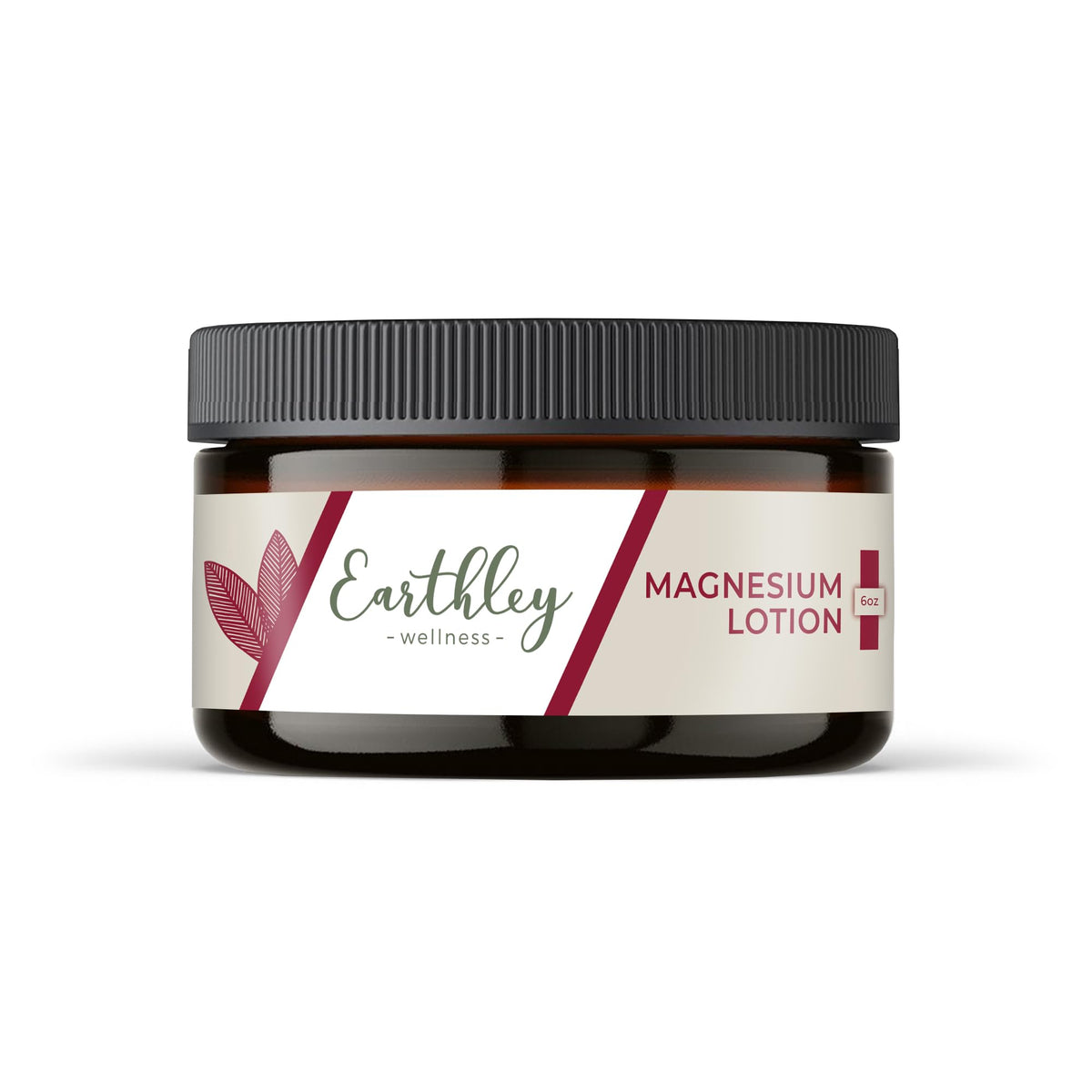Earthley Wellness Magnesium Lotion Original Lavender bottle close-up for a calming bedtime ritual