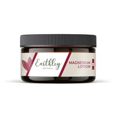 Earthley Wellness Magnesium Lotion Original Lavender bottle close-up for a calming bedtime ritual