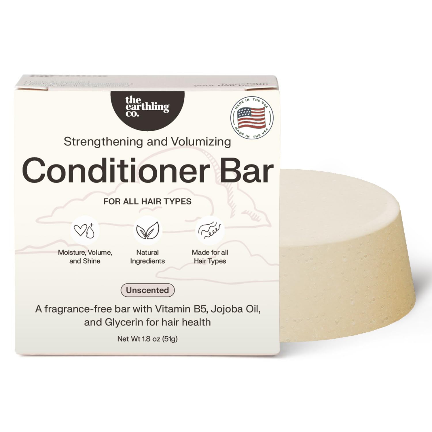 The Earthling Co conditioner bar bottle pour showing slip for detangling.