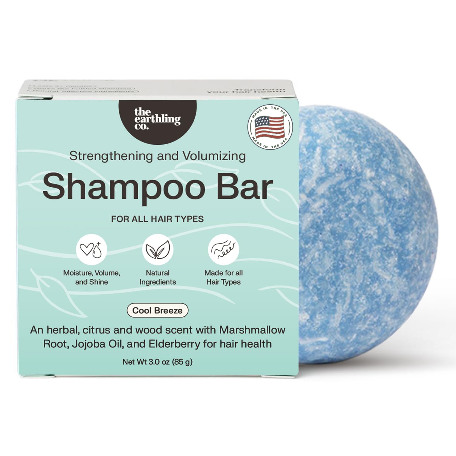 Earthling Co. Shampoo Bar lather provides gentle cleansing for all hair types