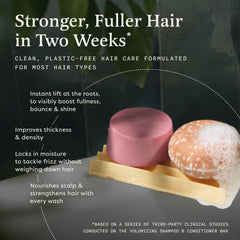 The Earthling Co. shampoo bar lather shows rich cleansing suitable for all hair types.